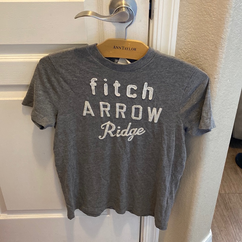 abercrombie and fitch kids grey muscle fit shirt boys